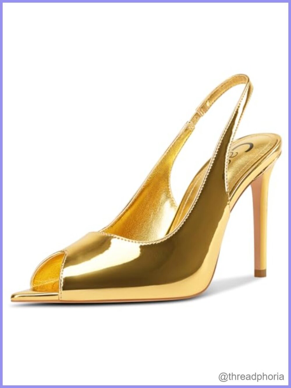 Castamere Women's Peep Toe Slingback Pumps 3.9 Inch Stiletto Heels
